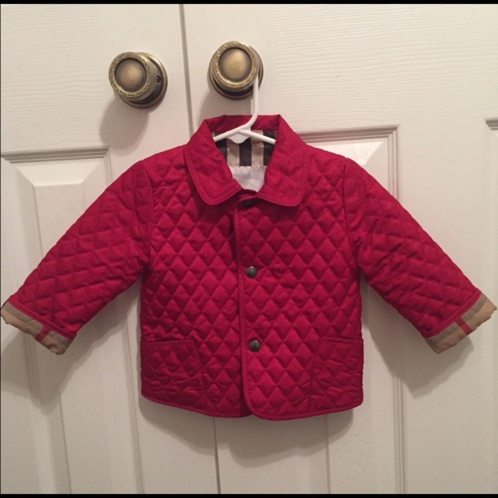 Burberry Red Quilted Jacket